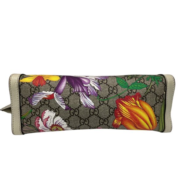 Authentic GUCCI Floral print gg supreme coated canvas small padlock shoulder bag - Picture 3 of 12